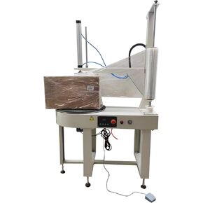 Electric Stretch Film Wrapping Machine Electric Pallet Wrapping Machine with 23.6"(60cm) Turntable Diameter for Industrial Packaging 120W 110V in Kuwait