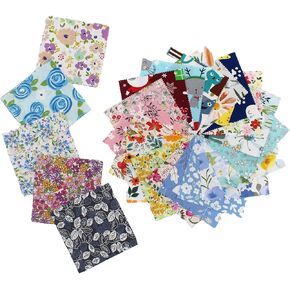 42PCS Charm Pack Fabric Clearance for Quilting 5 Inch,Cotton Fabric Squares 5" x 5", Random Assorted Patterns for Sewing, Quilting Supplies & DIY Craft Projects in Saudi Arabia