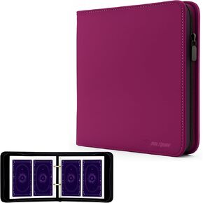 Tarot Card Binder PU Leather – Holds 80 Cards, Zippered Storage Case for Tarot & Oracle Cards – Portable Album with Expandable Sleeves, Double-Sided Sheets (Wine Red) in Saudi Arabia