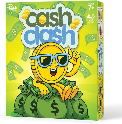لعبة Point Games Cash Clash Card - لعبة بناء الثروة العائلية سريعة الوتيرة، مجموعة تنافسية وإستراتيجية | لعبة ممتعة للحفلات للأطفال والمراهقين والكبار | للأعمار من 7 سنوات فما فوق in Kuwait