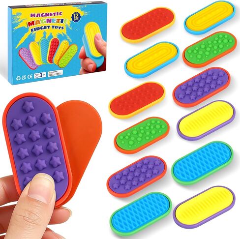 Ziogogco 6PCS Silicone Magnetic Slider Toys，for Adults & Teens, Relieves Stress and Anxiety in Children with Autism. A Must-Have Toy for Office Desk Toy, Stocking Stuffers for Women Men Teen Gift in Saudi Arabia