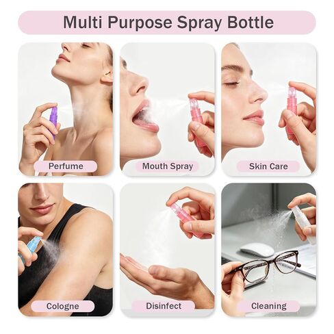 Elfenstal- 24pcs 5ml 1/6OZ Atomizer Empty Matte Plastic bottle Spray Refillable Fragrance Perfume Scent Sample Bottle Clean Cloth for Travel Party Makeup Tool free 3ml Pipette in Saudi Arabia