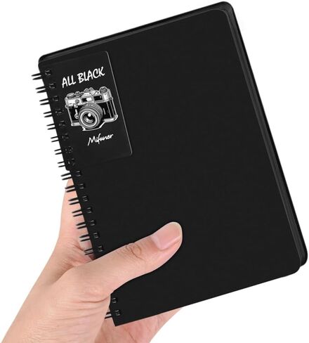 5x7in Black Paper Mixed Media Sketchbook, 110gsm Spiral Bound Art Journal Sketchbook, 70Sheets Acid-Free Travel Pocket Sketch Pad for Drawing, Illustration, Ideal for Most Dry Media in Saudi Arabia