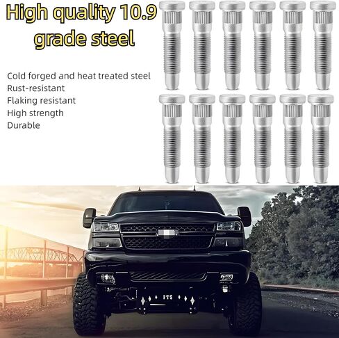 11588810 M14x1.5 Wheel Studs Wheel Lug Stud Compatible with Chevrolet Silverado 3500 HD 2007-2010 Tahoe Express GMC Sierra Yukon Cadillac Hummer(12PCS) in Saudi Arabia