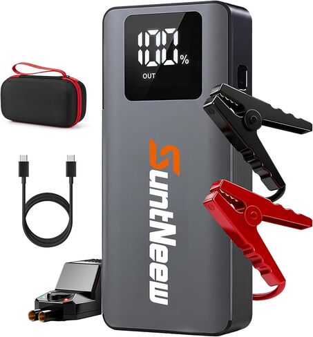 Jump Starter Power Bank 16000mAh, 12V Heavy-Duty Battery Booster for 8.0L Gas/6.5L Diesel Vehicles (Cars, Trucks, SUVs, ATVs), with PD 60W Fast Charging & LED Emergency Light in Saudi Arabia