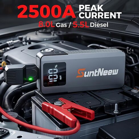 Jump Starter Power Bank 16000mAh, 12V Heavy-Duty Battery Booster for 8.0L Gas/6.5L Diesel Vehicles (Cars, Trucks, SUVs, ATVs), with PD 60W Fast Charging & LED Emergency Light in Saudi Arabia