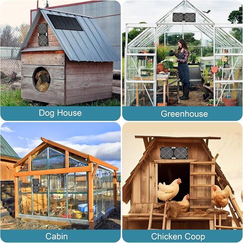 Solar Fan, 30W Solar Fan for greenhouses, Small Chicken coops, and pet Houses. IPX7 Waterproof Solar Panel Fan kit in Saudi Arabia