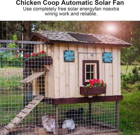 Solar Fan, 30W Solar Fan for greenhouses, Small Chicken coops, and pet Houses. IPX7 Waterproof Solar Panel Fan kit in Saudi Arabia
