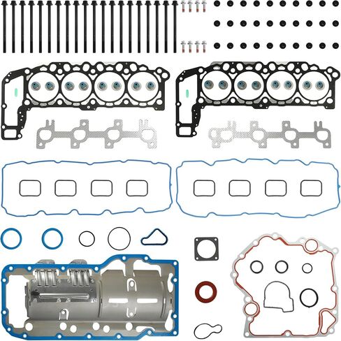 4.7 Engine Full Gasket Set with Head Bolt & Oil Pan Gasket Kit Fit for Dodge Ram 1500 Dakota Durango Jeep Grand Cherokee Chrysler Aspen 4.7L 2004-2007 V8 OE#HS26157PT-1 CS26157 in Saudi Arabia
