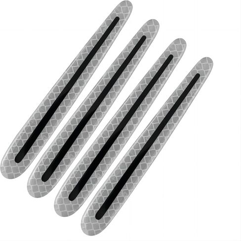Car Door Protector Film – Aesthetic Reflective Handle Sticker, Carbon Fiber Door Handle Protective Cover, 4 Piece Set for Scratch-Free Surfaces. (Reflective Red) in Saudi Arabia