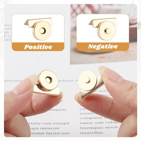 24 Sets Magnetic Snaps Buttons, No-Sew Metal Magnetic Buttons Clasps Purse Closure, Suitable for Bags, Clothing, Crafts, DIY Accessories(Edition:A) in Kuwait