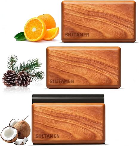 Car Air Freshener, Wood Air Freshener, Car Odor Eliminator for Visor Clip, 3-Pack Variety Scent Refill, Long Lasting - CLIP INCLUDED (Cabana-Pine-Orchard) in Saudi Arabia