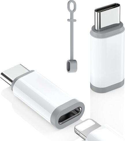 Lightning Female to USB C Male Adapter (2 Pack) Type C Charger Converter Cord Cable for iPhone 15/15 Pro/15 Pro Max/15 Plus,iPad Air,Samsung,Support Charging & Data Transfer,Not for Audio/OTG in Saudi Arabia