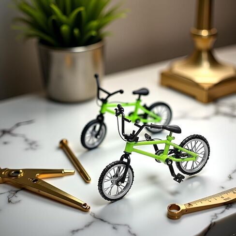 1/18 Scale Mini Diecast Mountain Bike, Finger Bicycle Model, Desktop Decor Art Craft (Green) in Kuwait
