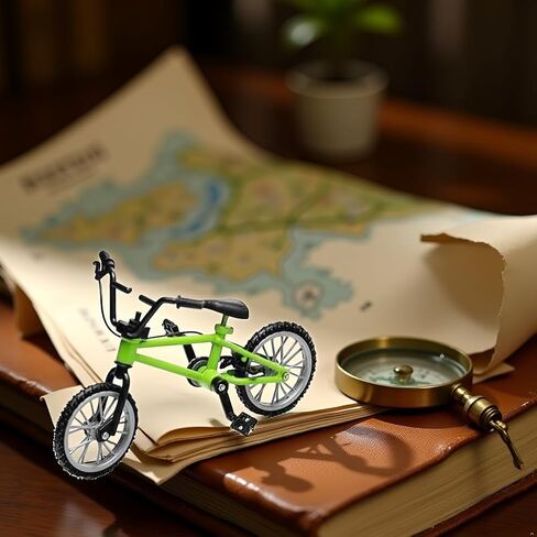 1/18 Scale Mini Diecast Mountain Bike, Finger Bicycle Model, Desktop Decor Art Craft (Green) in Kuwait
