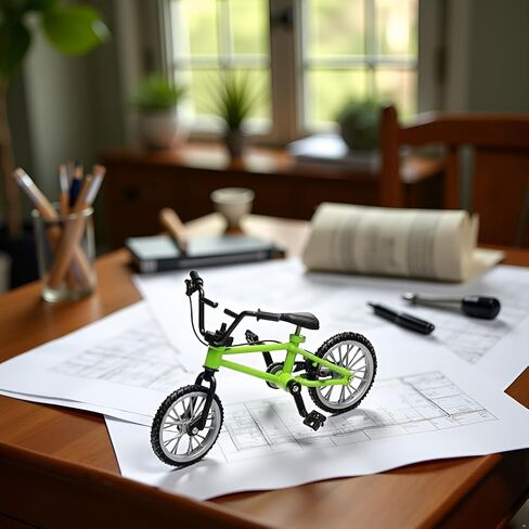 1/18 Scale Mini Diecast Mountain Bike, Finger Bicycle Model, Desktop Decor Art Craft (Green) in Kuwait
