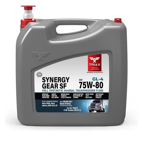 Triax Synergy Gear SF 75W-80 GL-4 Synthetic Transmission Fluid Compatible with Volvo iShift and Mack mDrive (1 Gal) in Saudi Arabia