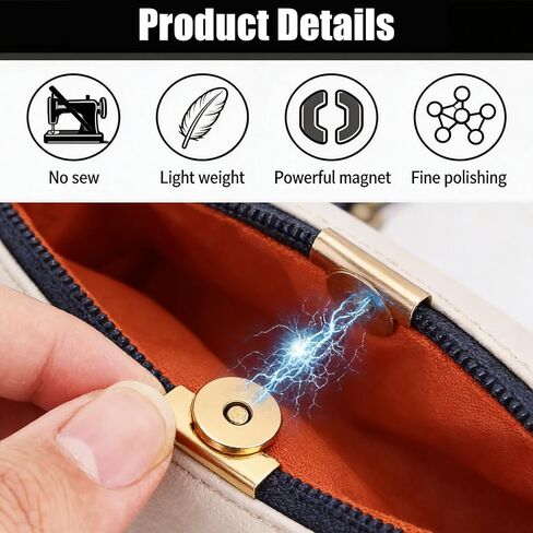 No-Sewing Magnetic Clasp, 16 Pack 4 Colors No-Sewing Magnetic Clasp, Metal Buckle Clasp Purse Clasps For Purse HandbagClothing Tote Bags DIY Crafts (Gold Silver Copper Gray) in Kuwait