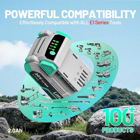 LiTHELi 20V 2.0AH Lithium Ion Battery Pack, Only Fit 20V Power Tools in Kuwait