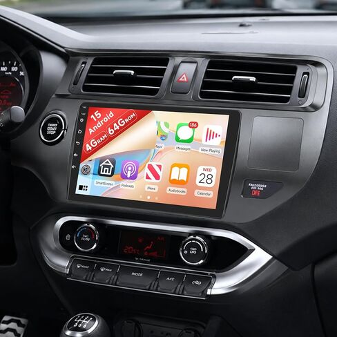 4+64G Inefala for Kia Rio 2011-2014(LHD) Android 13 راديو ستيريو للسيارة مع Carplay لاسلكي Android Auto، شاشة لمس عالية الدقة 9 بوصة GPS BT5.0 WiFi FM/RDS EQ Mirror Link SWC كاميرا احتياطية MIC in Saudi Arabia