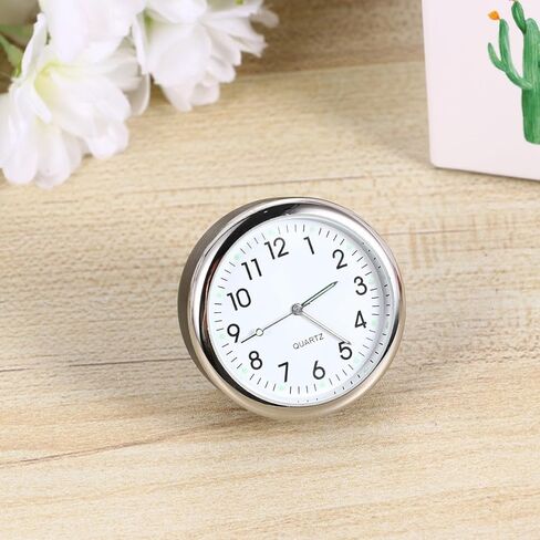 ibasenice Car Quartz Clock for Dashboard with Night Light Black Case White Dial Automotive Quartz Clock for Vehicle Interior Practical Car Night Lights and Trucks in Saudi Arabia