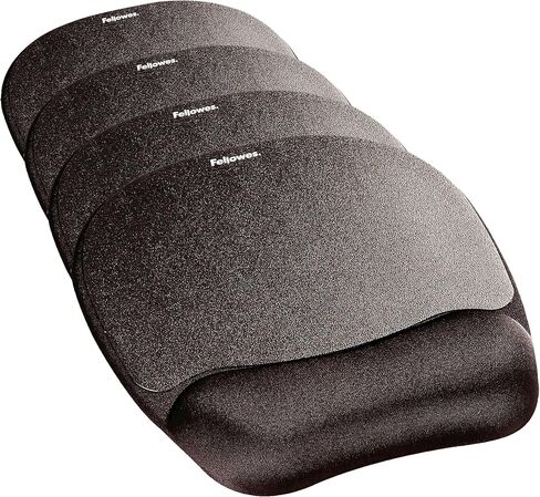 Fellowes Memory Foam Mouse Pad/Wrist Rest- Black (9176501) in Saudi Arabia