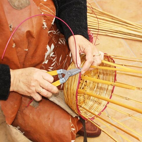 مجموعة أدوات إصلاح الخوص من DECHOUS مع أداة التحديق المعدنية ومقص إصلاح الخوص لنسيج السلة والحرف اليدوية in Kuwait