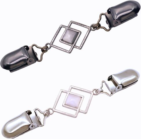 2 PCS Waist Cincher Clips Dress Clips Back Cinch for Shawl Cardigan Sweater Clothes Shirt Tightener Clip(Silvery black) in Saudi Arabia