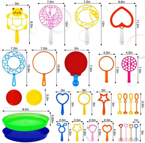 28 Pcs Big Bubble Wand Bulk Set for Summer Outdoor Games Activities Party Favors Birthday Supplies, Big Bubble Maker with Tray in Saudi Arabia