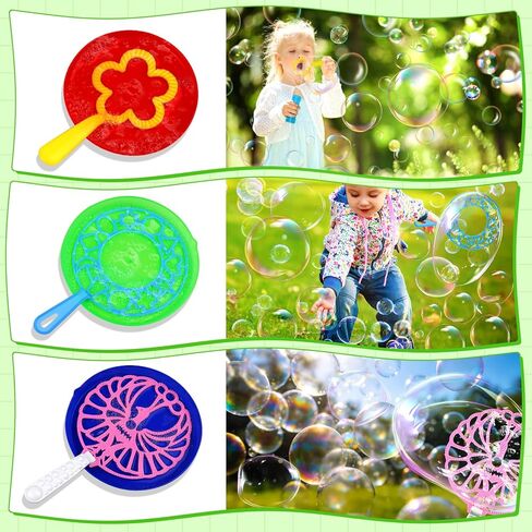 28 Pcs Big Bubble Wand Bulk Set for Summer Outdoor Games Activities Party Favors Birthday Supplies, Big Bubble Maker with Tray in Saudi Arabia