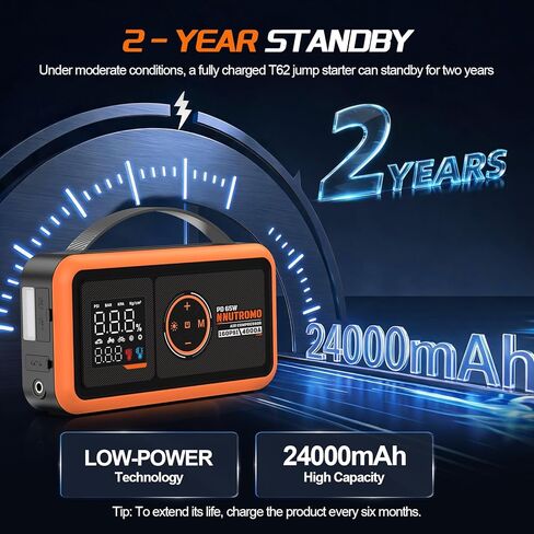 4000A Jump Starter with 160PSI Air Compressor and 65W Fast Charger, 88.8Wh 12V Portable Car Battery Booster Jump Box (10.0L Gas/10.0L Diesel) with Heavy-Duty Jumper Cables, Tire Inflator, LED Light in Saudi Arabia