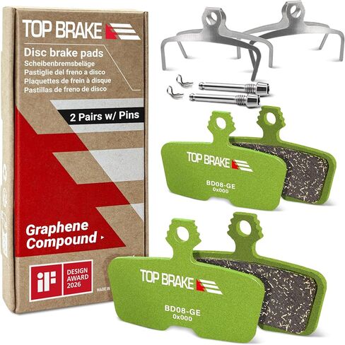 Top Brake Disc Electric Bike Brake Pads for AVID SRAM Code R/RE/RSC Guide RE | E-Bikes, E-MTB, Bike parking | E-bike Compound,long lasting,Premium E+ version,Gold (PIN Included) in Kuwait