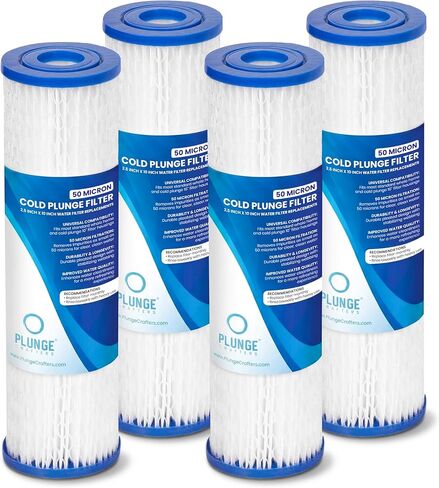 Cold Plunge Water Filter Replacements, 2.5 inch x 10 inch, 50 Micron Sediment Filter, Set of 4 Filter Cartridges in Saudi Arabia