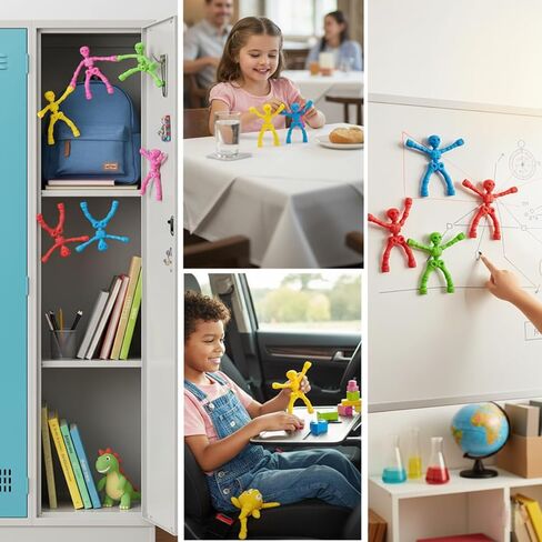 MAGMEN Magnetic Fidget Toy 5pc - Airplane Travel Toy & Road Trip Boredom Buster - Quiet Sensory Toy for Kids - Magnetic Action Figures in Portable Play-Surface Tin in Saudi Arabia