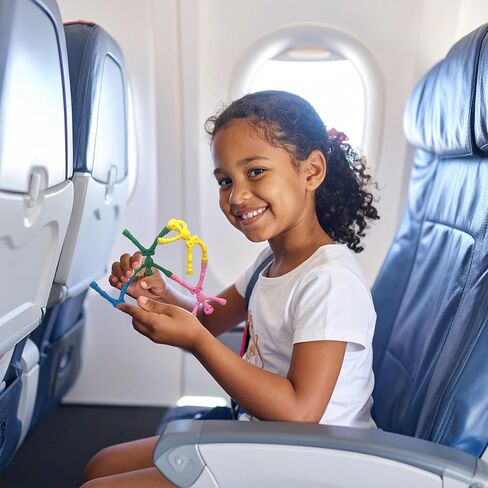 MAGMEN Magnetic Fidget Toy 5pc - Airplane Travel Toy & Road Trip Boredom Buster - Quiet Sensory Toy for Kids - Magnetic Action Figures in Portable Play-Surface Tin in Saudi Arabia
