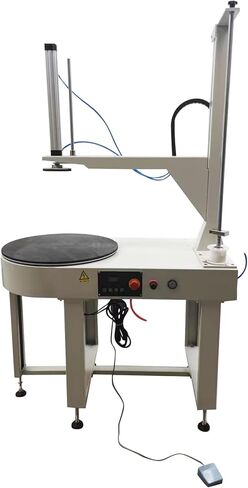 Electric Stretch Film Wrapping Machine Electric Pallet Wrapping Machine with 23.6"(60cm) Turntable Diameter for Industrial Packaging 120W 110V in Saudi Arabia