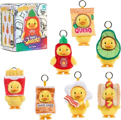 تشكيلة بطة من القطيفة على شكل بطة من HAPPY HAUL Duckalooz Snack Quack، لعبة قابلة للتجميع على شكل بطة من القطيفة مع زي قابل للإزالة، لعبة محشوة مقاس 5 بوصات، قطرة قصيرة المدى، للأعمار من 8 سنوات فما فوق in Kuwait