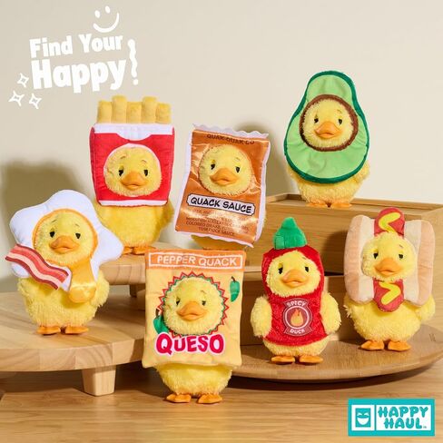 تشكيلة بطة من القطيفة على شكل بطة من HAPPY HAUL Duckalooz Snack Quack، لعبة قابلة للتجميع على شكل بطة من القطيفة مع زي قابل للإزالة، لعبة محشوة مقاس 5 بوصات، قطرة قصيرة المدى، للأعمار من 8 سنوات فما فوق in Kuwait