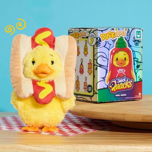 تشكيلة بطة من القطيفة على شكل بطة من HAPPY HAUL Duckalooz Snack Quack، لعبة قابلة للتجميع على شكل بطة من القطيفة مع زي قابل للإزالة، لعبة محشوة مقاس 5 بوصات، قطرة قصيرة المدى، للأعمار من 8 سنوات فما فوق in Kuwait