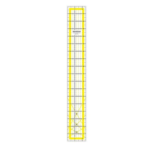 Liquidraw Quilting Ruler - 2.5" x 18" | Transparent Acrylic | Clear, Bold Imperial Measurement Markings | Patchwork Rectangle Quilting Template | Ideal for Quilting, Sewing & Cutting in Kuwait