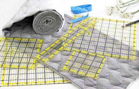 Liquidraw Quilting Ruler - 2.5" x 18" | Transparent Acrylic | Clear, Bold Imperial Measurement Markings | Patchwork Rectangle Quilting Template | Ideal for Quilting, Sewing & Cutting in Kuwait