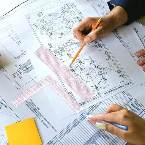 قطعتان من مسطرة الخياطة الشفافة، مسطرة مربعة شفافة على شكل حرف L ومسطرة خياطة من القماش البلاستيكي مقاس 12 بوصة، أداة قياس تأطير مربع 8.5 بوصة مساطر زاوية قائمة 90 درجة لصنع درجات النمط in Kuwait