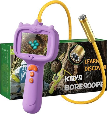 Kids Borescope Toys Camera with Light for 4-10 Years Old Boys Girls Birthday Gift Type-C Rechargeable STEM Science Educational Toy Snake Scope Camera for Outdoor Camping Nature Exploration in Saudi Arabia