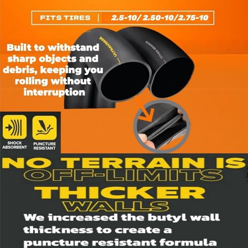 2.50-10 Dirt Bike Tube for Honda CRF50/XR50, Yamaha PW50, Suzuki DRZ70/JR50, Razor MX650/MX500 Pit Bike Tires 2.50/2.75-10 Tube 70/100-10 in Saudi Arabia
