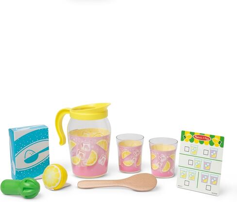 Melissa & Doug Lemonade Pretend Play Food and Drink Toy Set with Pitcher and Glasses, Ages 3+ in Saudi Arabia
