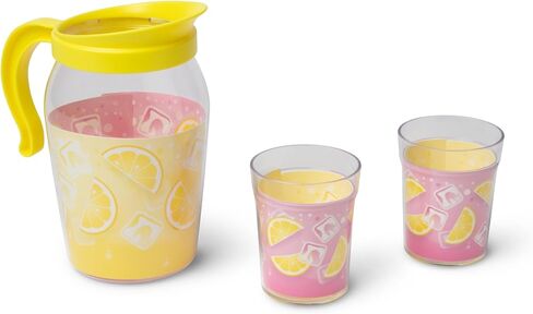 Melissa & Doug Lemonade Pretend Play Food and Drink Toy Set with Pitcher and Glasses, Ages 3+ in Saudi Arabia