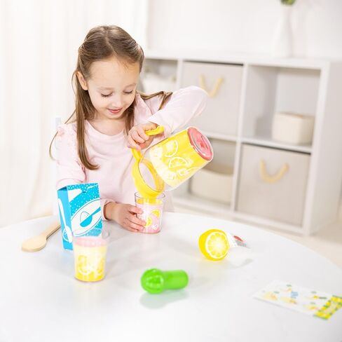 Melissa & Doug Lemonade Pretend Play Food and Drink Toy Set with Pitcher and Glasses, Ages 3+ in Saudi Arabia
