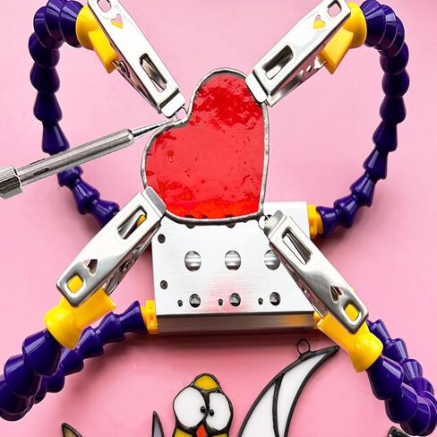 Soldering Clamps for Stained Glass Making, 4 Adjustable Helping Hands for Soldering Small Components, Stained Glass Supplies for Sun catcher Jewelry Making, Electronic Repairing in Saudi Arabia