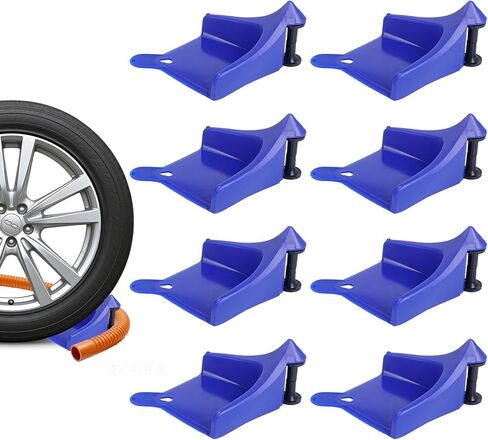 8 Pcs Car Hose Guide Plastic Blue Tire Roller Washing Hose Detail Tool for Car Cleaning Accessory in Saudi Arabia