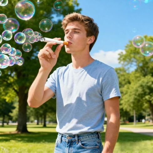 Bubble Cigarette Pack (2 Pack) – Realistic Fake Cigarette Bubble Blower, Mini Cigarette Bubbles Maker for Stress Relief, Fun Party Gift for Adults in Saudi Arabia